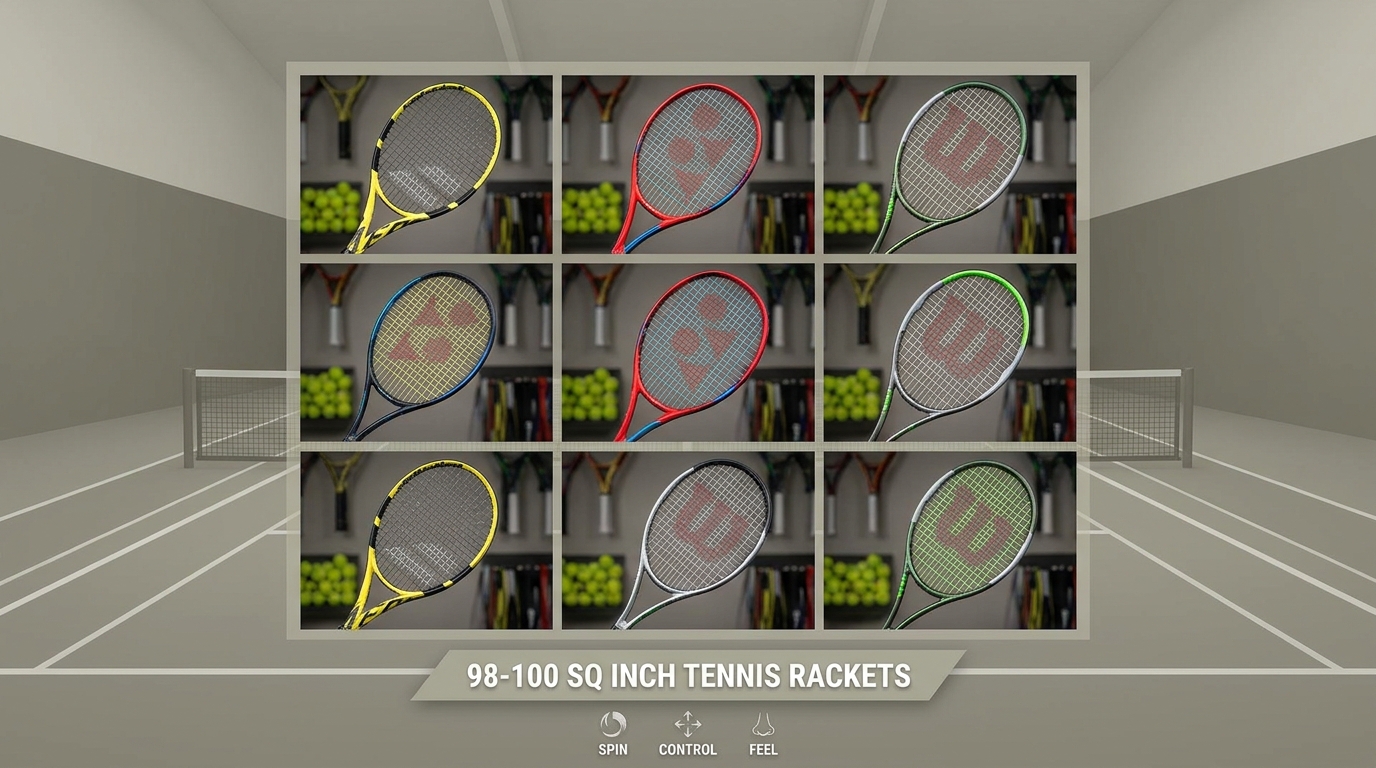 Top 98-100 Sq Inch Tennis Rackets: Spin, Control, and Feel Guide