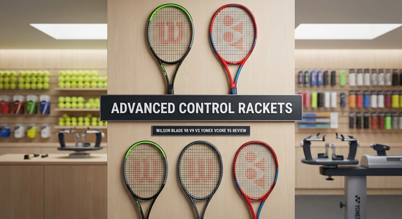 Advanced Control Rackets: Wilson Blade 98 V9 vs Yonex Vcore 95 Review