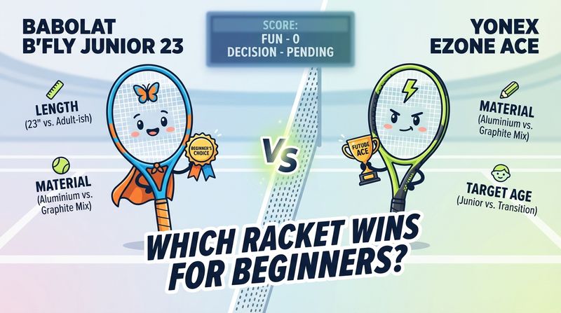 Babolat B'Fly Junior 23 vs. YONEX EZone Ace: Which Racket Wins for Beginners?