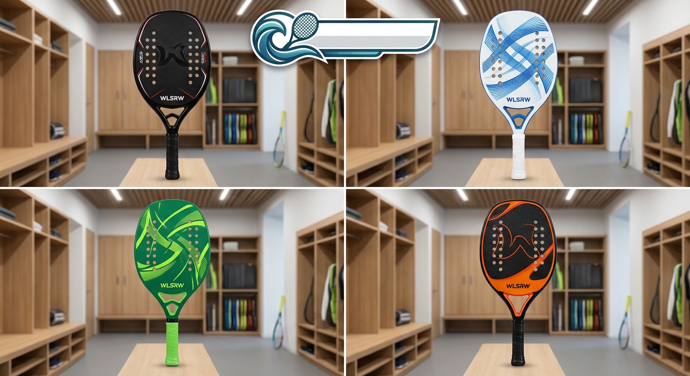 WLSRW Beach Tennis Paddle Guide: 9500, White-Blue, Green & 9100