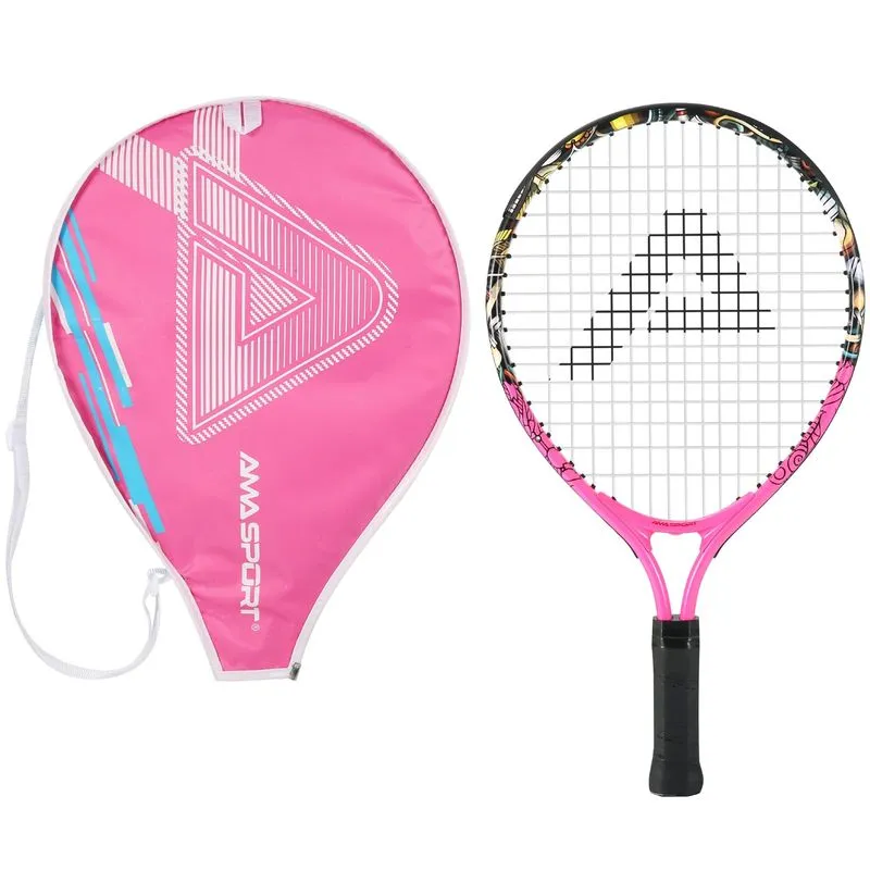 AMA SPORT Kids Tennis Racket 17" Graffiti Pink