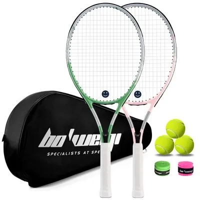bo'weiqi 27" Tennis Racket Set Pink+Green