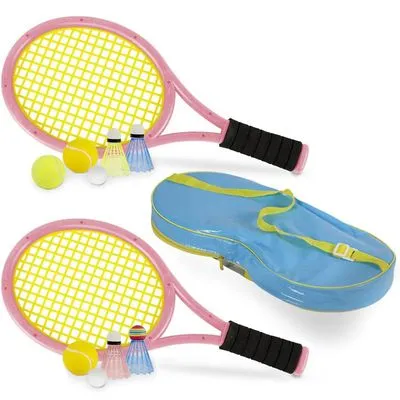 STSTECH Kids Tennis Rackets 17in Blue+Pink