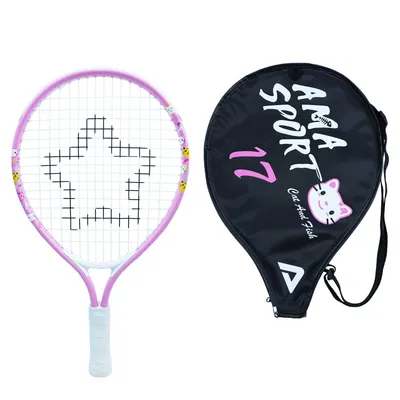 AMA SPORT Kids Tennis Racket 17 inch Pink